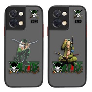 Matte Mobile Phone Cover Skin Feel Shockproof Phone Case Zoro Japanese Anime One Piece For OPPO Reno Z 2 3 4 5 F SE Pro 5G Reno 5 Pro Plus 6 7 8 Z Pro Plus 4G 5G