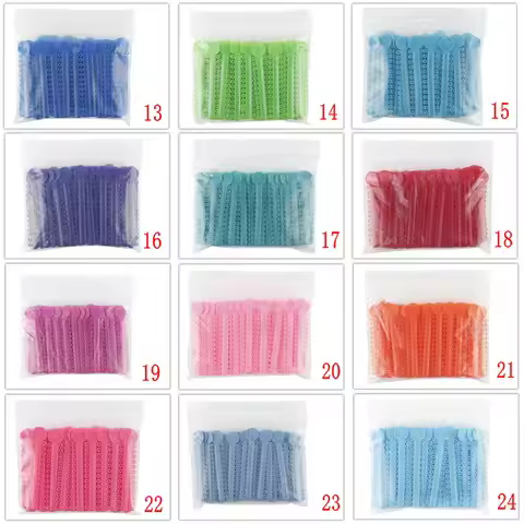 1 Bag Dental Orthodontic Ligature Ties Elastic Rubber Bands 37 Colors 1040 Pcs Dental Ligature Tie D