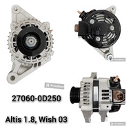 27060-0D250 ALTERNATOR TOYOTA ALTIS 1.8, WISH 1.8 ZNE10 2003 12V 80A 4pin