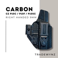 Bluetac IWB Concealment Kydex Holster for CZ P10C / CZ P10F / CZ P10SC - Black / - Right & Left Hand
