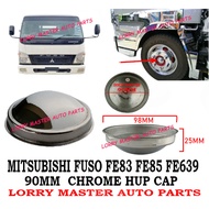 J20S06 CHROME WHEEL HUP CAP 90MM MITSUBISHI FUSO FE83 FE85 FE639 LORRY TRUCK AKSESORI