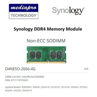Synology D4NESO-2666-4G 4GB RAM Compatible Synology DS224+, DS423+, DS220+, DS420+ DS720+, DS920+, R