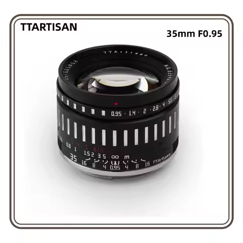 TTARTISAN 35mm F0.95 APS-C Large Aperture Manual Focus Mirrorless Cameras Lens for Fuji FX Sony E Ca