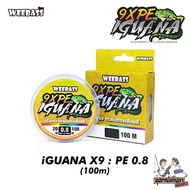 PE WEEBASS IGUANA X9 Braided 9 Multicolor Size 100 Meters Braided Line X9