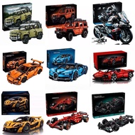 Compatible with 1: 8F1 Mechanical Group Bugatti Lamborghini McLaren P1sp3 Sports Car Building Block 