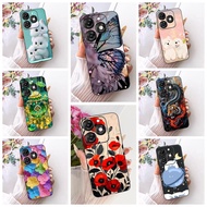For ITEL A70 Case A665L Aesthetic Cute Cartoon Fashion Butterfly Funny Painted Casing For A70 ITEL A
