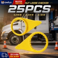 32mm/33mm/41mm Yellow Wheel Nut Indicators Truck Safety 25 PCS Loose Wheel Nut Indicato