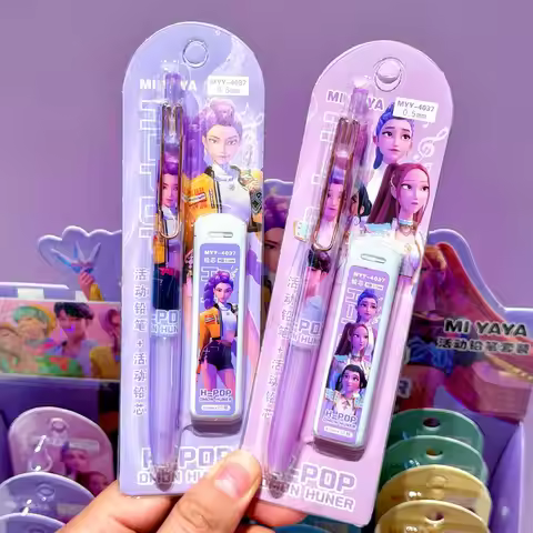 kpop Kids grip Leads Art Drawing k-pop Random 1/2/4pcs 0.5mm Automatic Pencil Student Office Supplie