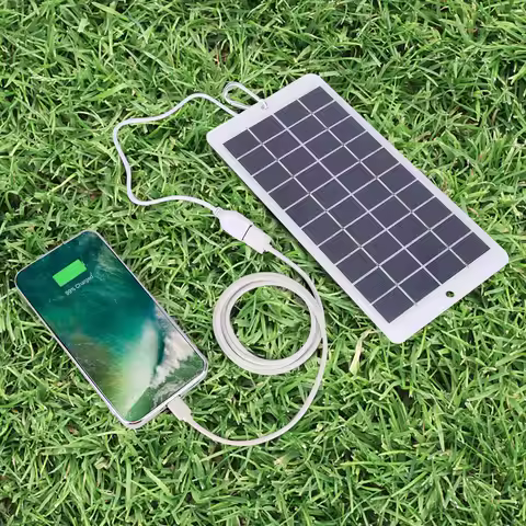 Portable Solar System 10W 5V Waterproof 900MA Solar Panel Charger USB Output Lightweight Scratchproo