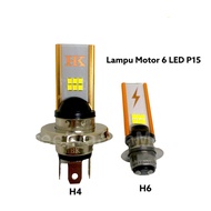 MATA DO 6-Eye Motorcycle Headlight A6 P15D Hi Lo H6 & H4