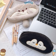 DAISYA0 Pen Bag, Otter Penguin Plush Pencil , High Quality Large Capacity Stationery Bag Student