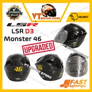 [BLACK]🔥UPGRADED🔥 LSR D3 MONSTER 46 MOTOR HELMET (PREVIOUS CALL D2 MONSTER)