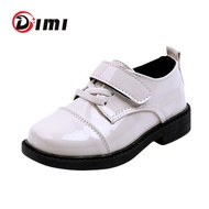 DIMI 2021ใหม่เด็กรองเท้าชุดที่เป็นทางการสีดำสีขาวกระจกหนังเด็กรองเท้าสบายลื่นรองเท้าผ้าใบสำหรับหนุ่มๆสาวๆ