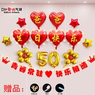 Happy Birthday for Daddy and Dad Balloon Arrangement 50 Years Old 60 Years Old 70 Years Old Man Birt