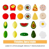 12Pcs 2 Colors Silicone Focal Beads Cartoon Animal Beads Dog Silicone Loose Beads Cute Cartoon Beads