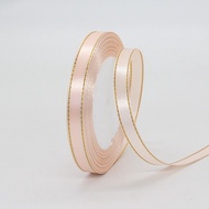 Wholesale 1cm Gold-Edge Ribbon for Gift Box Packaging, Headwear & Apparel Accessories, Satin Ribbon
