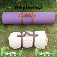 SIMPLE Blanket Carrying Strap, Belt With Handle Adjustable Yoga Mat Strap, PU Leather Picnic Travel Blanket Holder