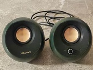 Creative 綠色波型電腦喇叭 2.0 喇叭音箱