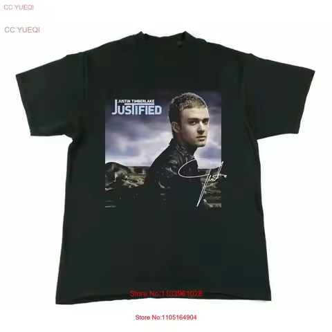 NSYNC Band Justin Timberlake Justified Album Black All Size T Shirt BO05 vintage Washed Slightly str