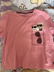 Karl Lagerfeld 粉紅色短袖T恤