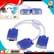 VGA SPLITTER CABLE 1-2 || VGA TO 2 VGA CABLE || 1 VGA MALE TO 2 VGA MALE CABLE