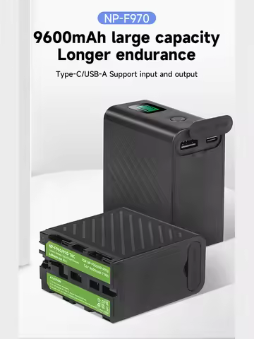 NP-F970 NP F980 Battery 9600mAh NPF960 NP F970 battery with USB Charge Output for Sony PLM-100 CCD-T