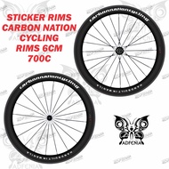 Carbon Nation Cycling 700c Rims Decal Sticker