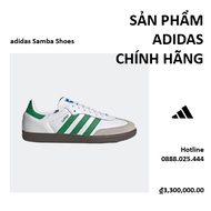 [ Genuine ] Adidas Samba OG ‘Footwear White Green’ Shoes IG1024