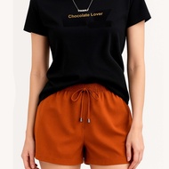 ladies shorts taslan with string big sizes medium to xl garterized comfortable fitting shorts for wo