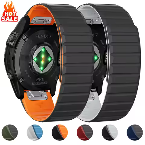22mm 26mm Quick Fit Magnetic Band for Garmin Watch Fenix 7Pro 7X 6X 5X Plus Epix Pro Silicone Wrist 