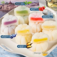 12 pieces 草莓芒果榴莲爆浆流心冰皮月饼糕点 Strawberry mango and durian popping pulp flowing heart snowskin mooncake 