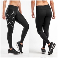 2XU RUN MID-RISE DASH COMPRESSIONS TIGHTS WA5988B BLK/SRF
