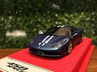 1/43 HH Model Ferrari 458 Speciale Matte Abu Dhabi Blue【MGM】