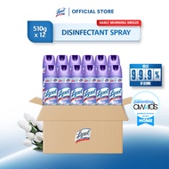 Lysol Antibacterial Disinfectant Spray Cleaner Early Morning Breeze 510 G Set of 12