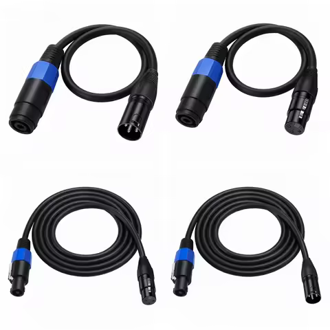 Speakon To XLR Cable Audio Jack Speak SOUND Male To XLR Female Male Extension Cable - Pro DJ PA Gig 