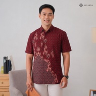 KEMEJA My Aksa Batik Men's Short Shirt Axton Alma