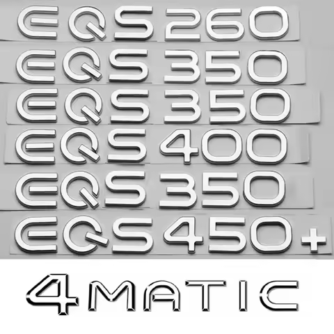Chrome Letters Emblems for Mercedes Benz V295 EQS43 EQS53 EQS300 EQS350 EQS400 EQS500 EQS580 EQS350+