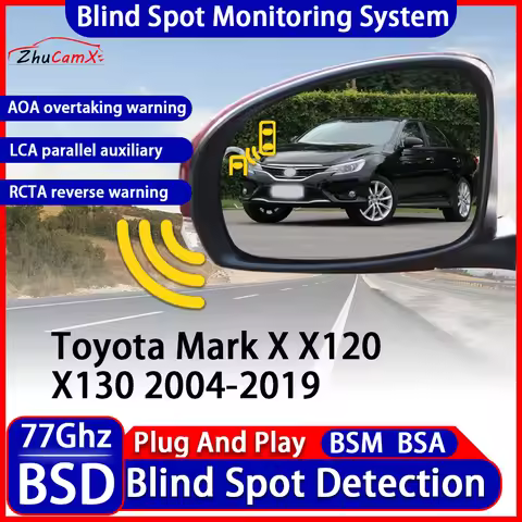 BSD BSM RCTA Blind Spot Detection Monitoring Warning System Change Lane Assistance For Toyota Mark X