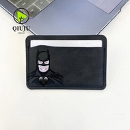 QIUJUU Batman ID Card Holder, Hollow Out PU Leather Driver License Cover, Funny Waterproof Cartoon M