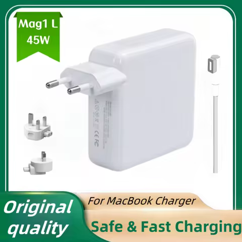 45W Mag1 L-head Magnetic Charging Power Adapter for MacBook Air/Pro Series：A1369，A1370，A1374，A1244，A