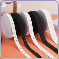 SULIN Button Hole Elastic Belt, Garment Sewing Accessories Flat Band Elastic Stretch Belt, Handmade 