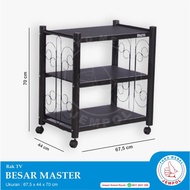 Rak TV MASTER BESAR/Rak dorong besi/Meja Serbaguna/Rak TV Roda/Minimalis
