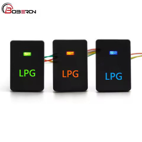 1PC Orange/ Green / Blue LED Light LPG Control Fuel Switch Button For Toyota RAV4 Camry Prius Coroll