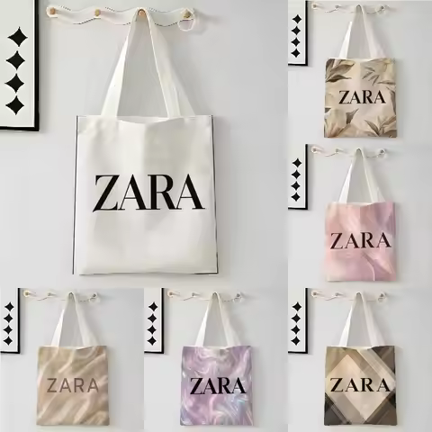 Fashion Elegant Design Z-ZARA Storage Bags Casual Portable Shoulder Bag Lightweight Shopping Bag Reu