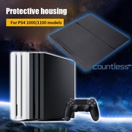 Plastic Game Console Cover for PS4 1000/1100/PS41200/PS4 SLIM/PS4 Pro Protective Black Full Housing Shell Case Cover Case Shell [countless.sg]