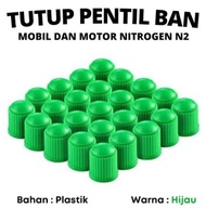 (10 pcs) Tutup Pentil Plastik Nitrogen Hijau / Tutup Pentil Mobil Motor / Tutup Pentil Ban Mobil Motor