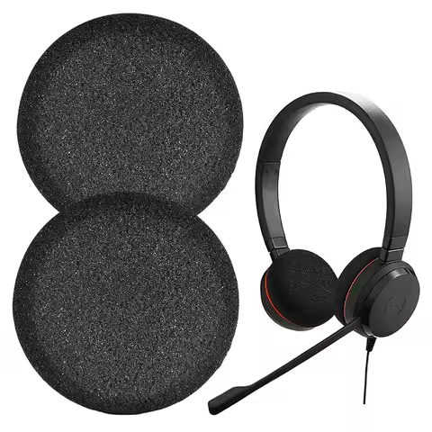 Earpads Cushions Replacement Noise Isolation Foam Ear Pads Cushions Headphone Earpads for Jabra Evol