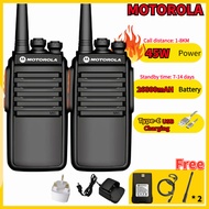 Motorola Walkie Talkie 6KM Channel16 UHF Type-C USB Charging Hotel Site Outdoor【2Units/Set】