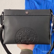 Men Genuine Cowhide Clutch Multifunctional Shoulder Bag Casual Messenger Bag Trendy All-Match Backpa