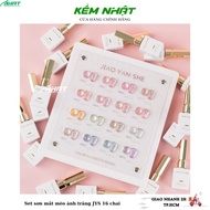 Set sơn mắt mèo ánh trăng JIAO YAN SHE 16 chai tặng kèm bảng màu